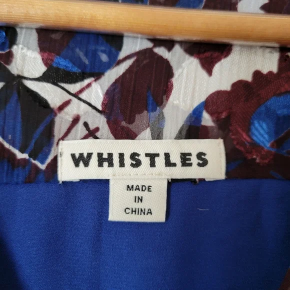 Whistles Women's Multicolour Floral Williamsburg Jacquard Long Sleeve Blouse Top - Picture 9 of 10